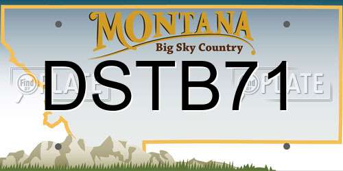 DSTB71 Montana License Plate