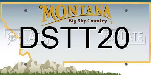 DSTT20 Montana License Plate