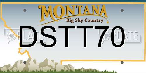 DSTT70 Montana License Plate