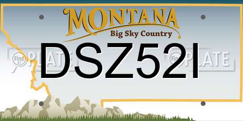 DSZ52I Montana License Plate