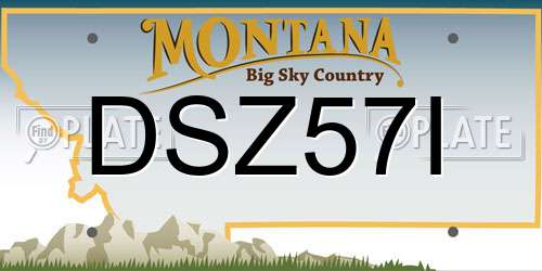 DSZ57I Montana License Plate