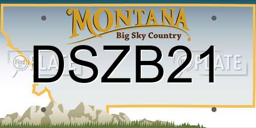DSZB21 Montana License Plate
