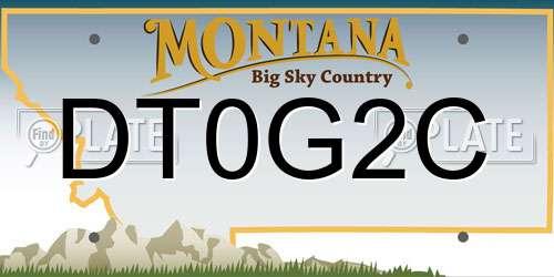 DT0G2C Montana License Plate