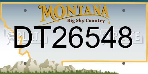 DT26548 Montana License Plate