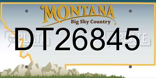 DT26845 Montana License Plate