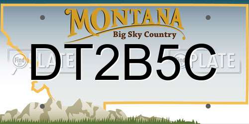 DT2B5C Montana License Plate