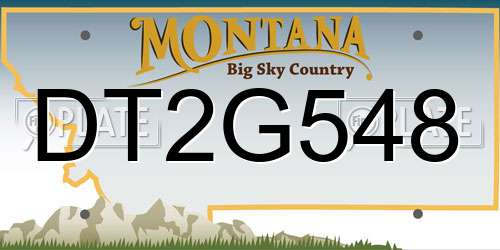 DT2G548 Montana License Plate