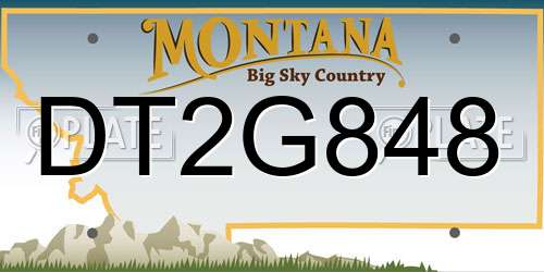 DT2G848 Montana License Plate