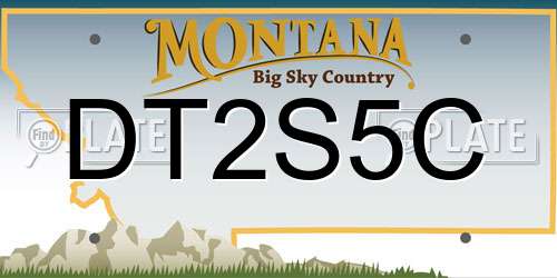 DT2S5C Montana License Plate