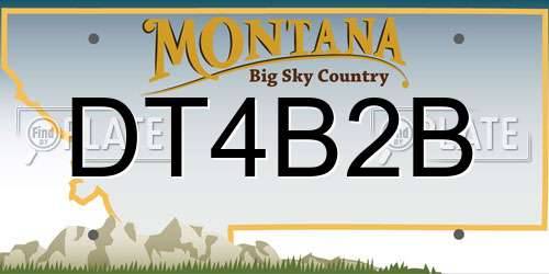 DT4B2B Montana License Plate