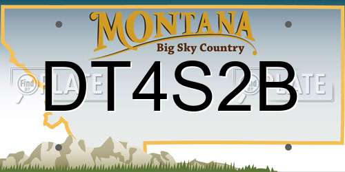 DT4S2B Montana License Plate