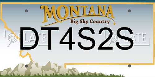 DT4S2S Montana License Plate