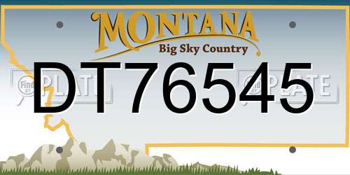DT76545 Montana License Plate