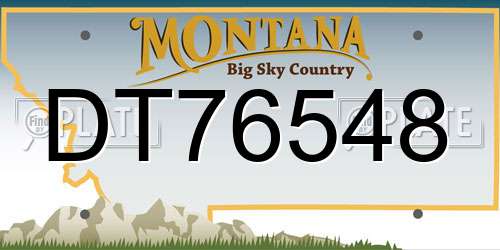 DT76548 Montana License Plate