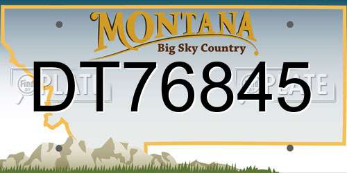 DT76845 Montana License Plate