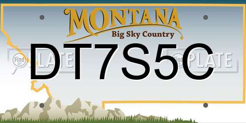 DT7S5C Montana License Plate