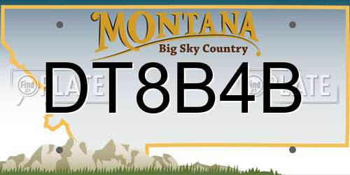 DT8B4B Montana License Plate