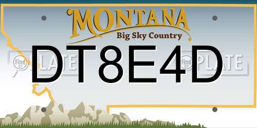 DT8E4D Montana License Plate