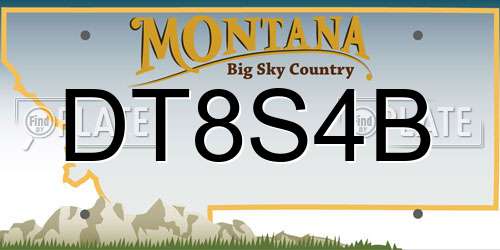 DT8S4B Montana License Plate
