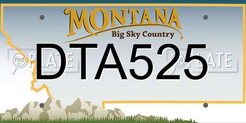 DTA525 Montana License Plate