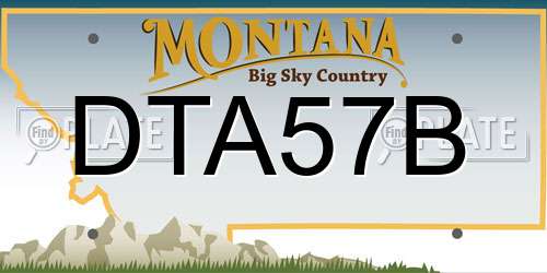 DTA57B Montana License Plate