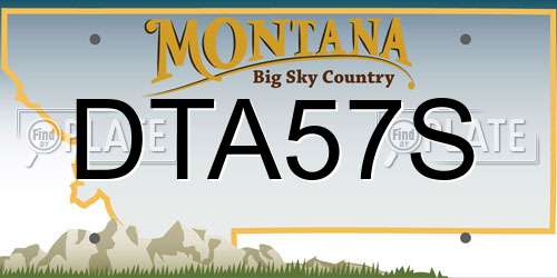 DTA57S Montana License Plate