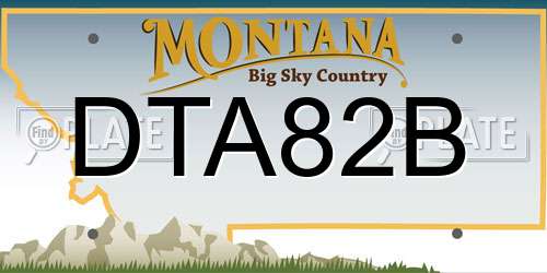 DTA82B Montana License Plate