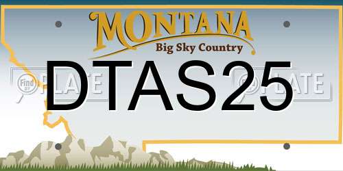 DTAS25 Montana License Plate