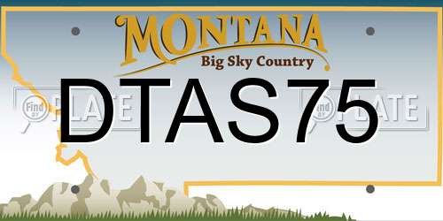 DTAS75 Montana License Plate