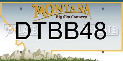 DTBB48 Montana License Plate