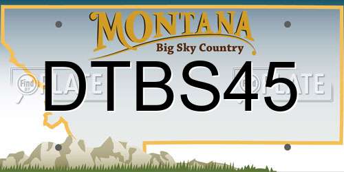 DTBS45 Montana License Plate