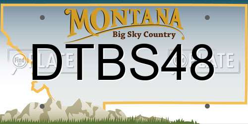 DTBS48 Montana License Plate