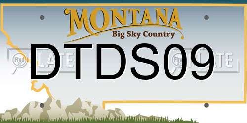 DTDS09 Montana License Plate