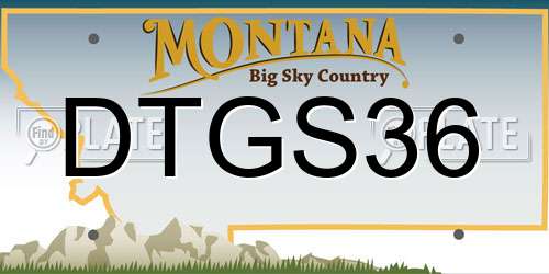 DTGS36 Montana License Plate
