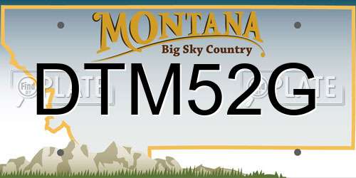 DTM52G Montana License Plate