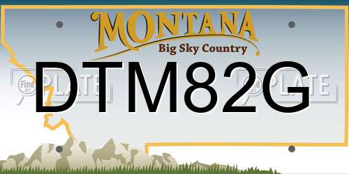 DTM82G Montana License Plate