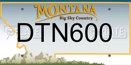 DTN600 Montana License Plate