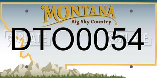 DTO0054 Montana License Plate