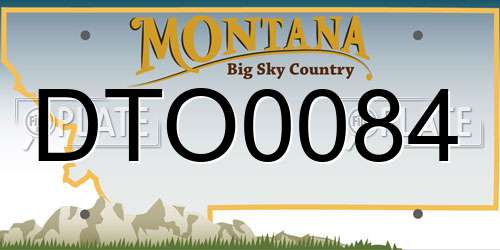 DTO0084 Montana License Plate