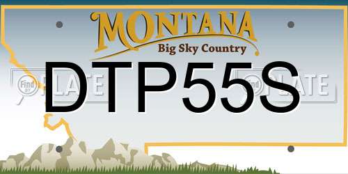 DTP55S Montana License Plate