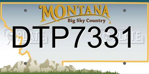 DTP7331 Montana License Plate