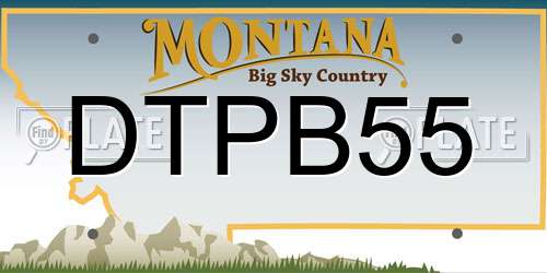 DTPB55 Montana License Plate