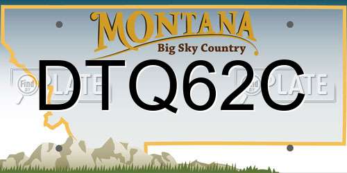 DTQ62C Montana License Plate