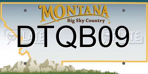 DTQB09 Montana License Plate
