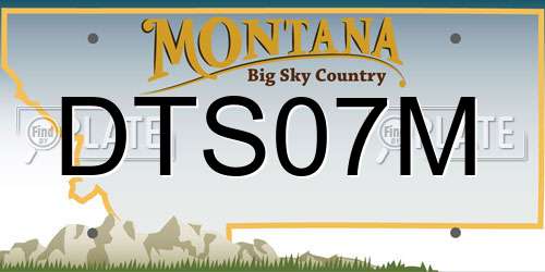 DTS07M Montana License Plate