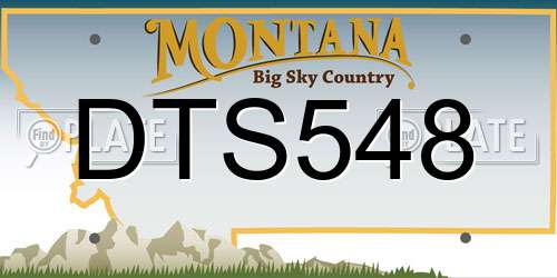 DTS548 Montana License Plate