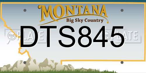 DTS845 Montana License Plate