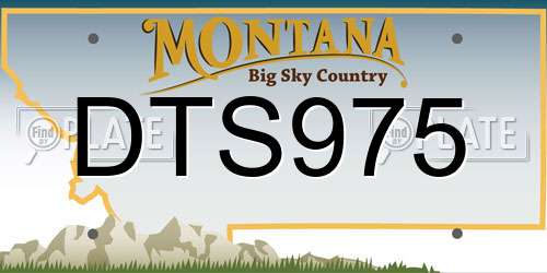 DTS975 Montana License Plate