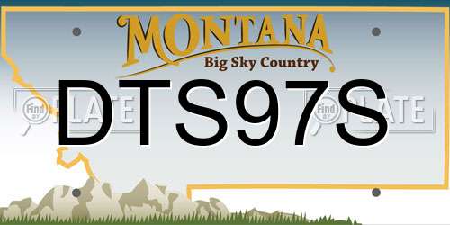 DTS97S Montana License Plate