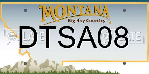 DTSA08 Montana License Plate
